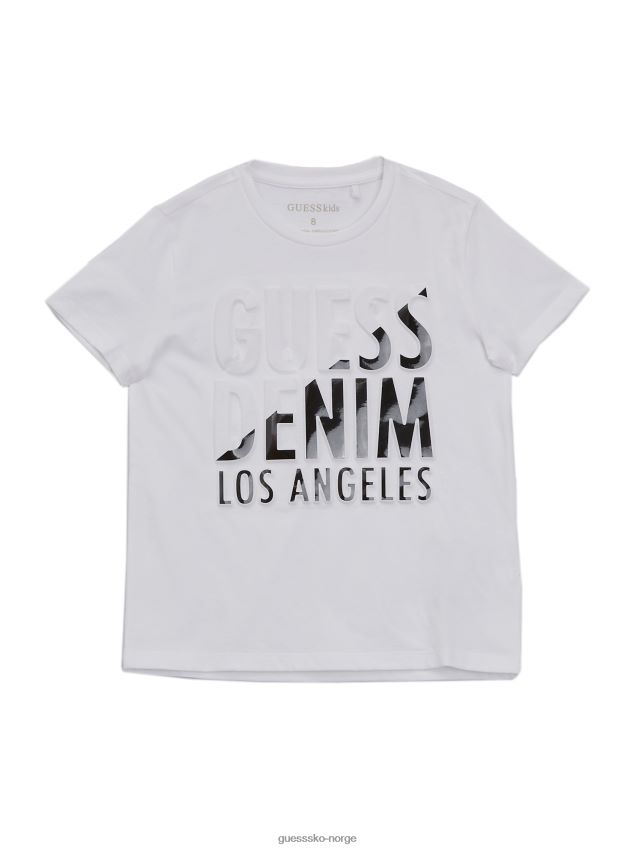 Guess ren hvit bruer split tee (7-16) Ren hvit gutt F0LJ809058