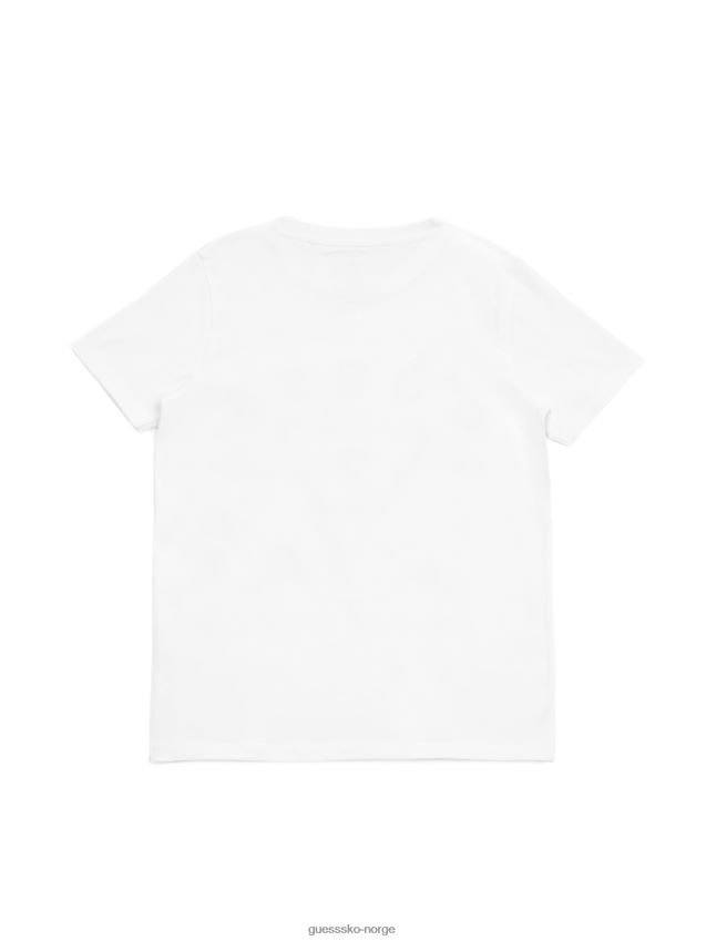 Guess ren hvit maldon t-skjorte (7-16) Ren hvit gutt F0LJ808955