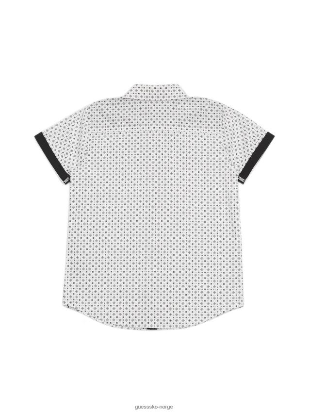 Guess ren hvit marley geo-skjorte (7-16) Ren hvit gutt F0LJ808985