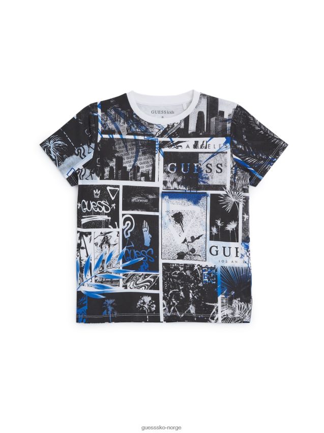 Guess ronan collage tee (7-16) ren hvit multi ren hvit multi gutt F0LJ808929
