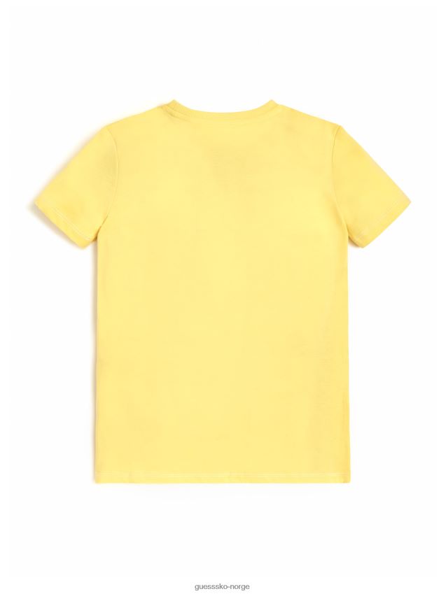 Guess sitron mist kontrast logo t-skjorte (7-16) sitrontåke gutt F0LJ8011394
