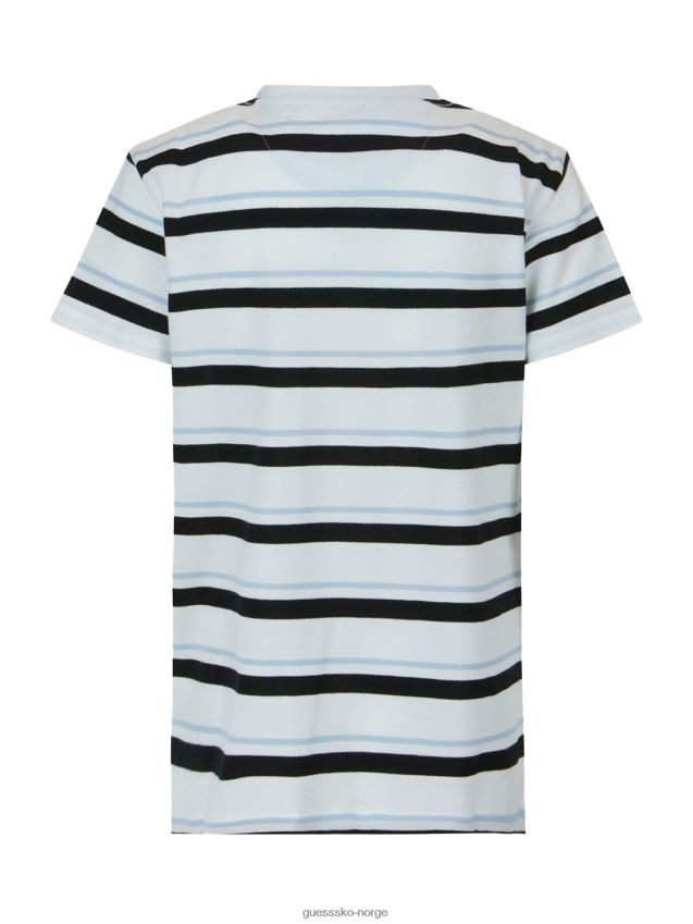 Guess stripete logopatch-t-skjorte (7-12) blå og hvite striper blå og hvite striper gutt F0LJ8011420