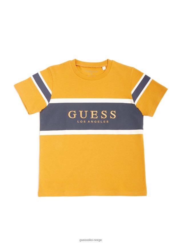 Guess talon logo fargeblokk t-skjorte (7-18) dorado gull dorado gull gutt F0LJ808996