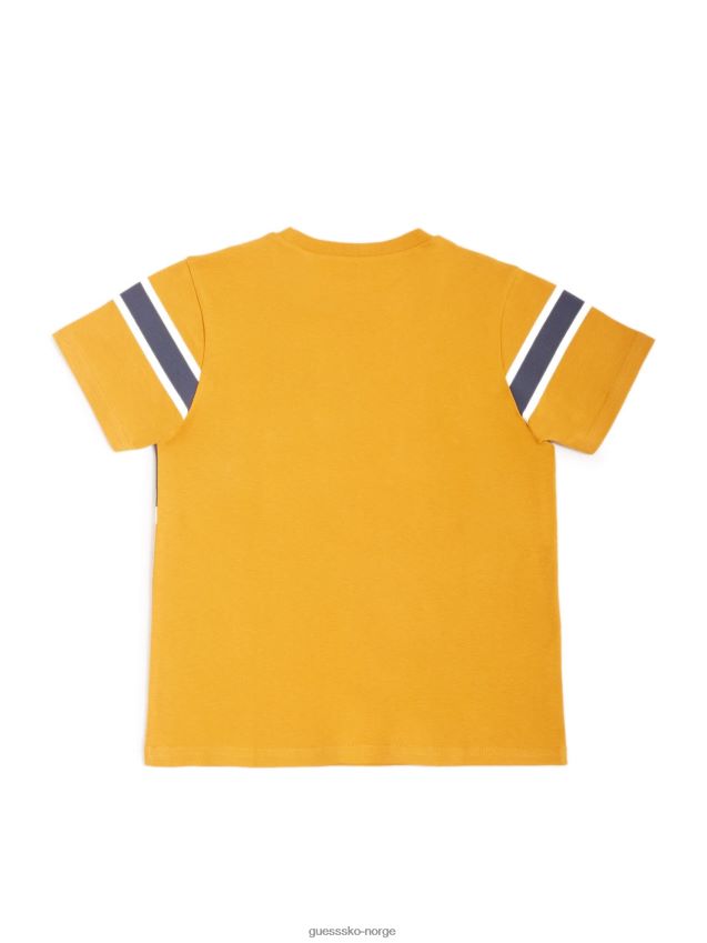 Guess talon logo fargeblokk t-skjorte (7-18) dorado gull dorado gull gutt F0LJ808996
