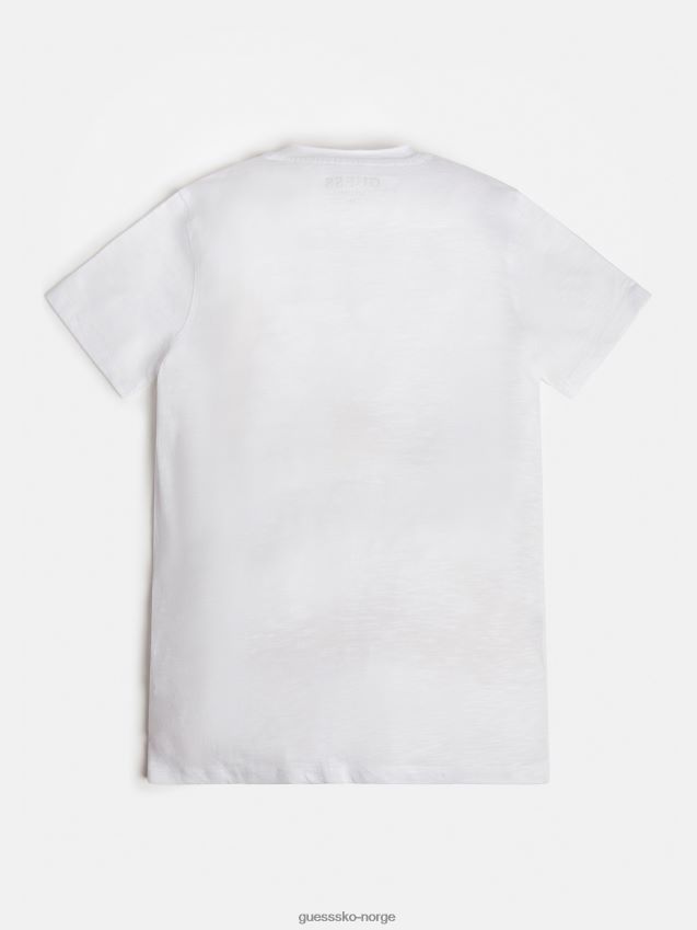 Guess trend hvit front logo t-skjorte ny hvit gutt F0LJ801829