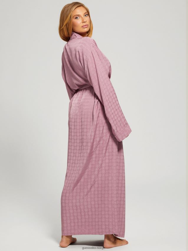 Guess 4g skinnende jacquard winegar doris sateng nattkjole 4 g skinnende jacquardvingar kvinner F0LJ809532