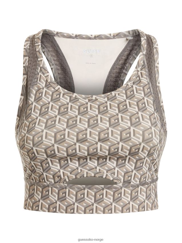 Guess all over logo aktiv BH grå grå kvinner F0LJ803389