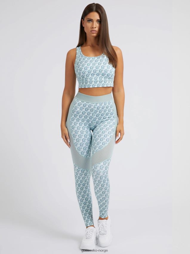 Guess all over logo aktiv bh blå blå kvinner F0LJ803302