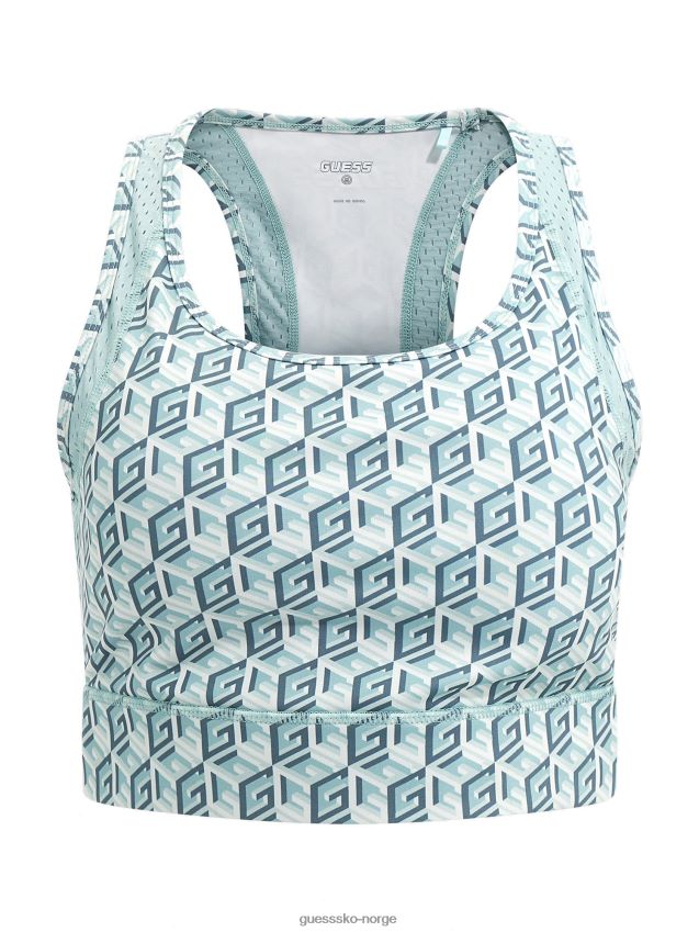 Guess all over logo aktiv bh blå blå kvinner F0LJ803302