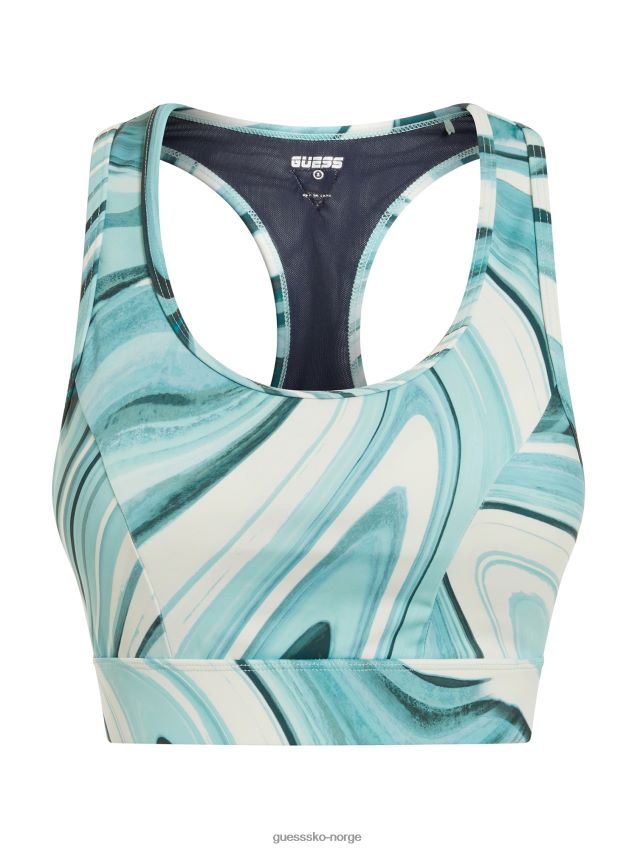 Guess all over print aktiv bh blå blå kvinner F0LJ803132