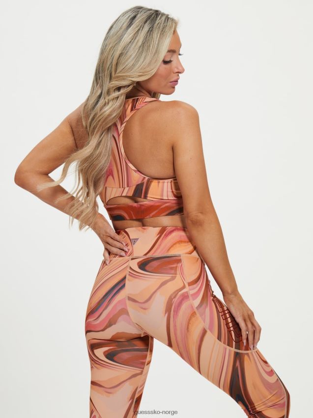 Guess all over print aktiv bh rød rød kvinner F0LJ803638