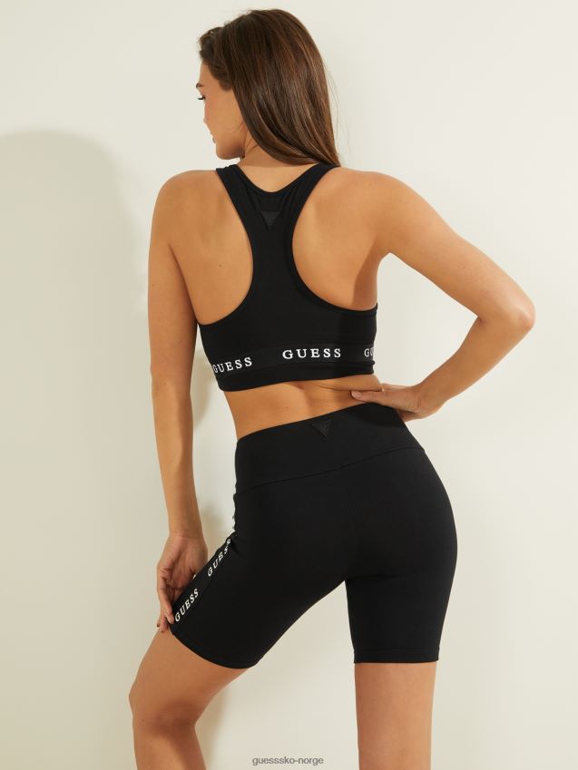 Guess eco racerback sports-bh jet black kulsvart kvinner F0LJ809882