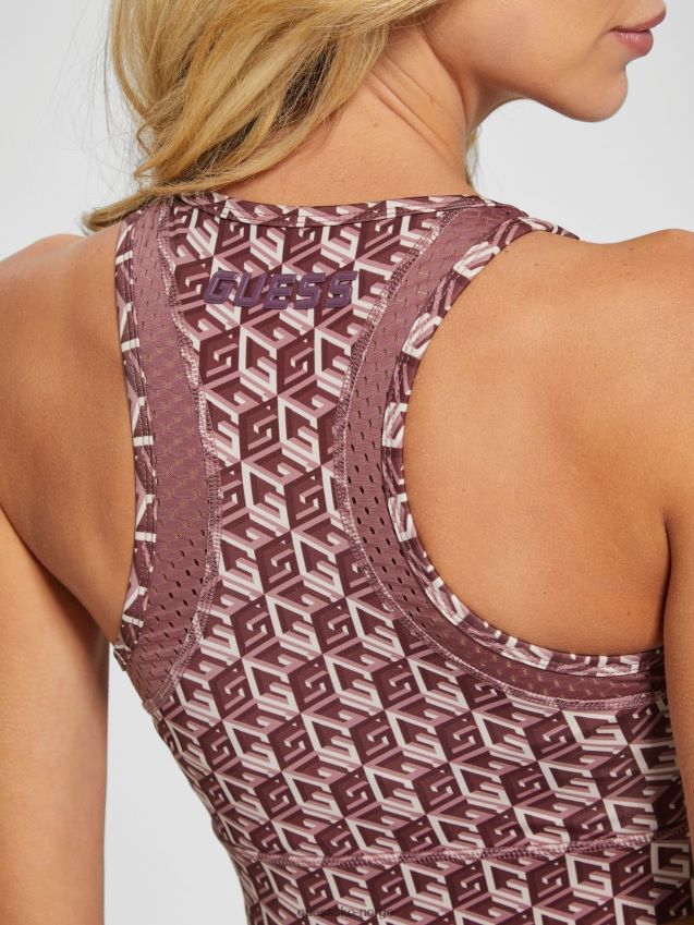 Guess rød all over logo aktiv bh rød kvinner F0LJ803253