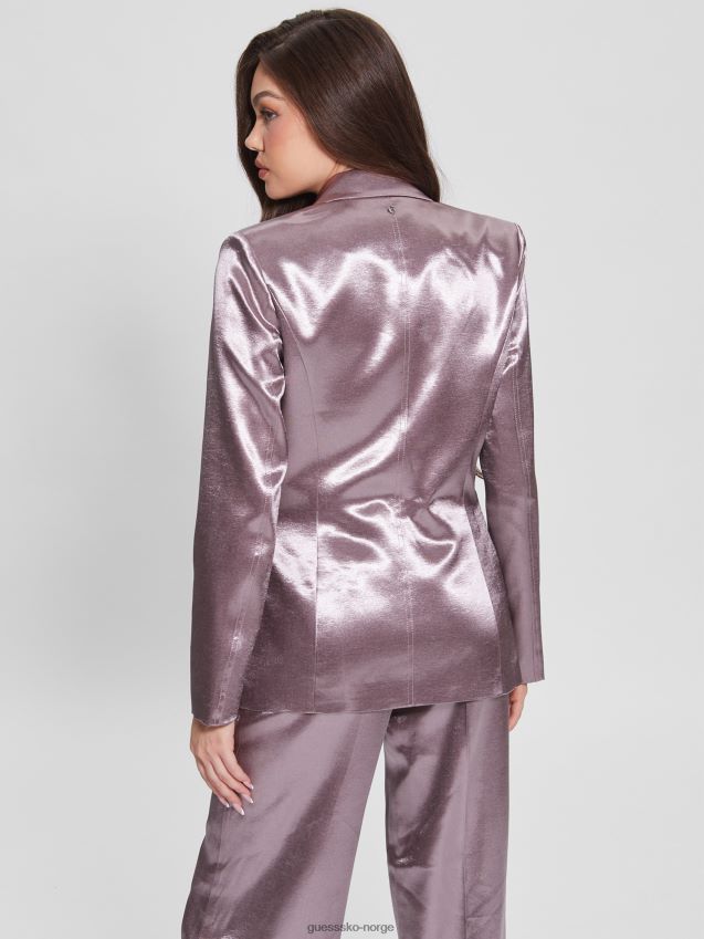 Guess breta sateng blazer rosa fiolett rosa fiolett kvinner F0LJ809199