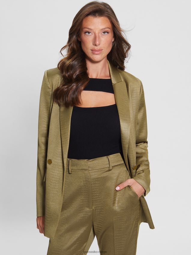 Guess øko adriana blazer varm ørken multi varm ørken multi kvinner F0LJ809216