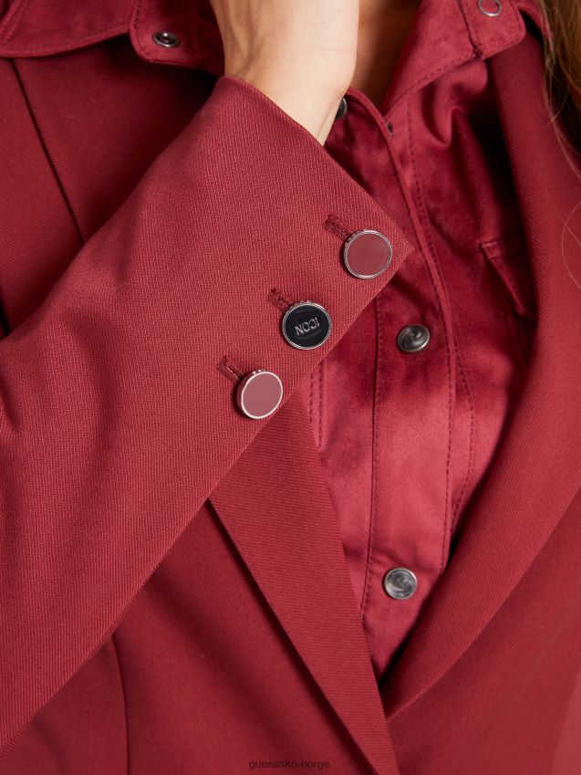 Guess rød blazer i viskoseblanding rød kvinner F0LJ806395