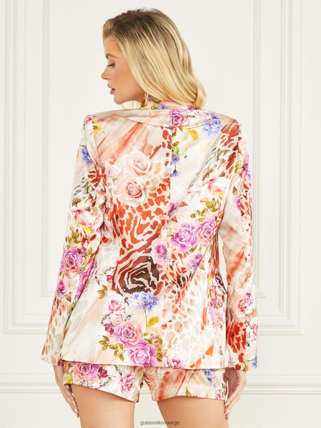 Guess rose shadow print hope blazer rosa skyggetrykk kvinner F0LJ809443