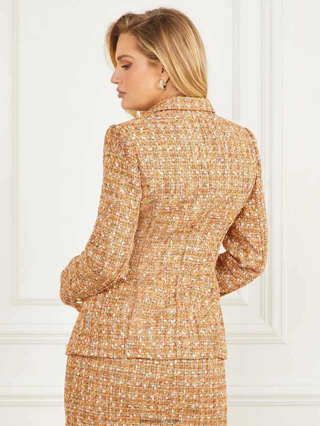 Guess tallulah multicolor tweed angelica tweed blazer tallulah flerfarget tweed kvinner F0LJ809590