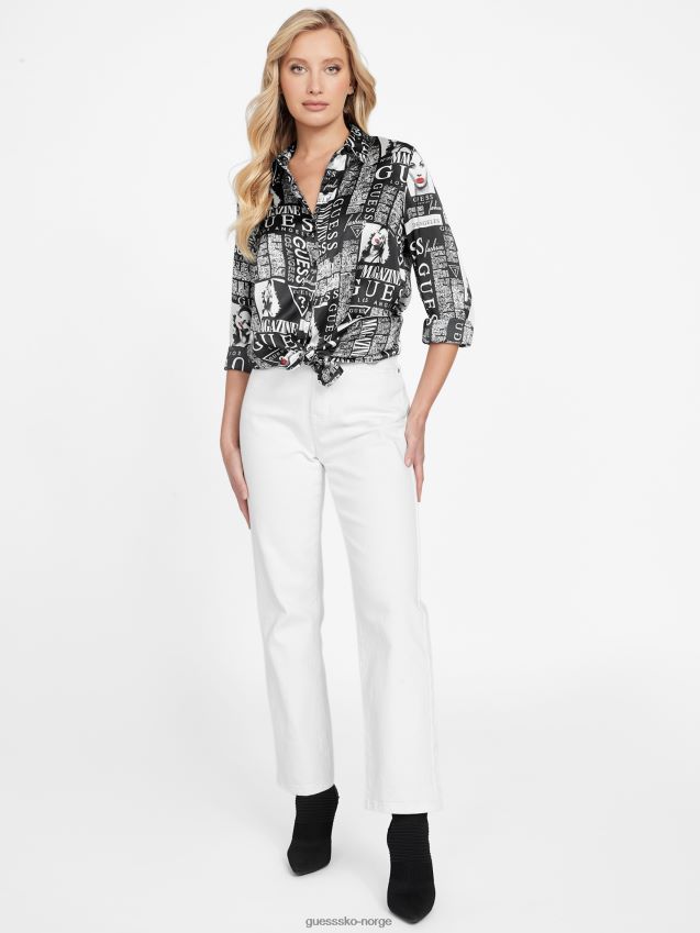 Guess arden topp sort multi svart multi kvinner F0LJ806920