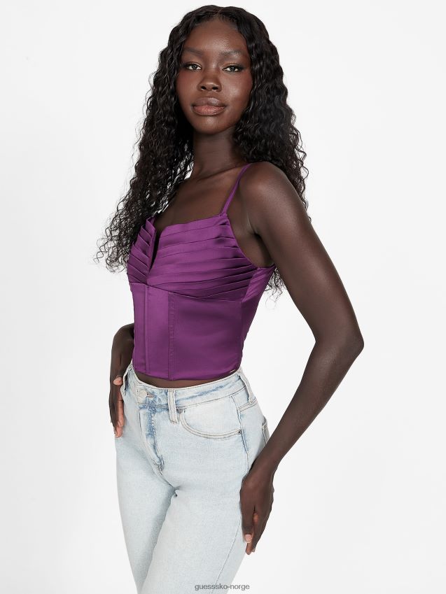 Guess drue vin øko leo korsett topp drue vin kvinner F0LJ807213