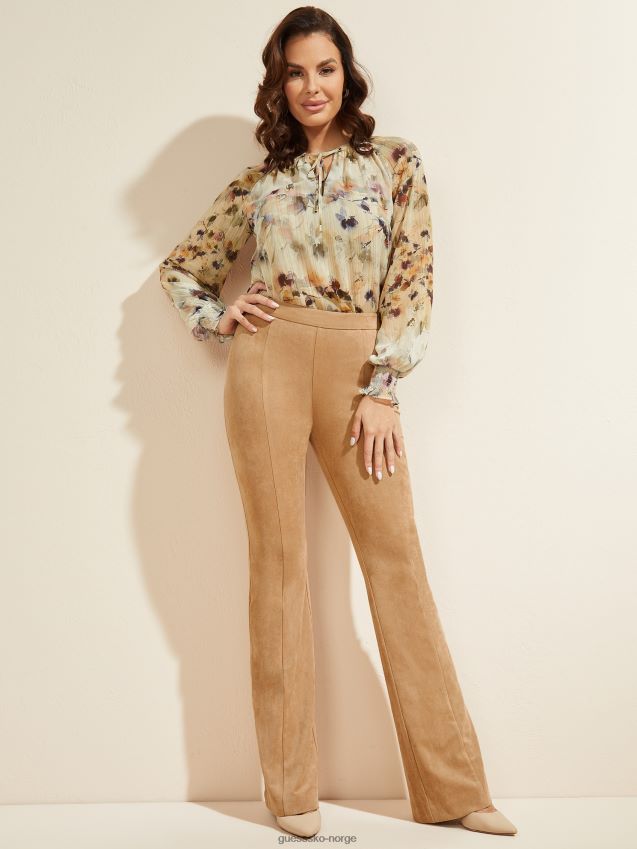 Guess floral blush print floral blush bluse floral blush print kvinner F0LJ809514