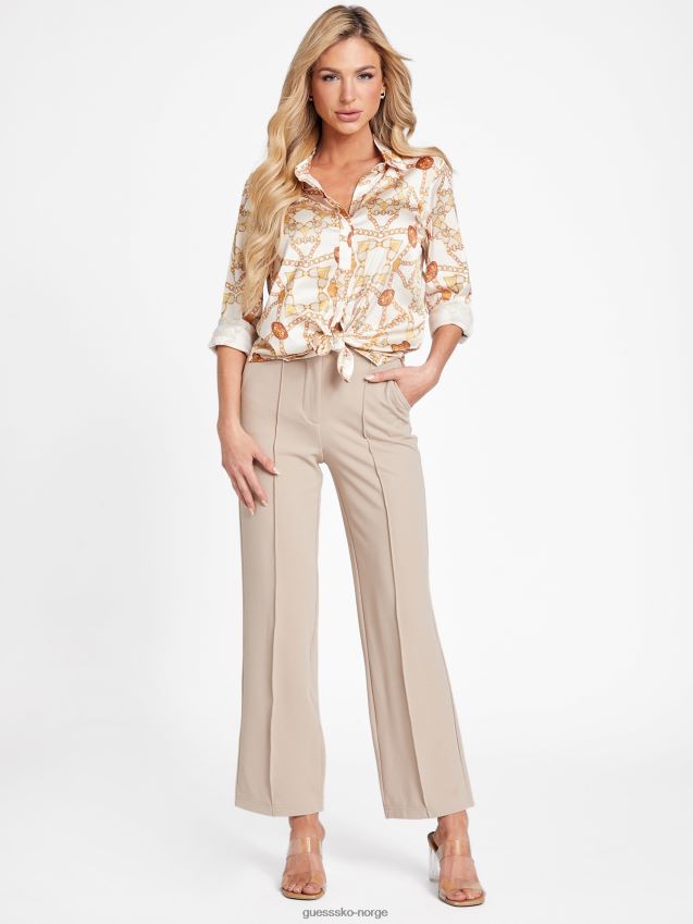 Guess kul vinter kjedeprint hadria skjorte kult vinterkjedetrykk kvinner F0LJ807036