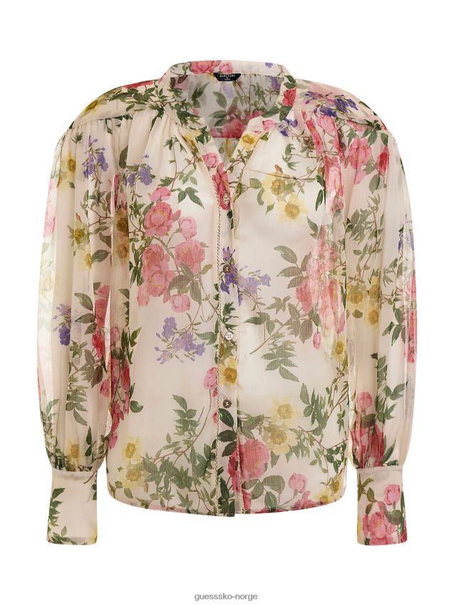 Guess marciano all over print bluse floral fantasy blomsterfantasi kvinner F0LJ802946