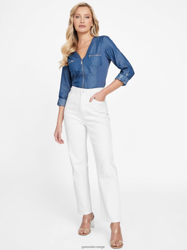 Guess raya topp mørk vask mørk vask kvinner F0LJ807388