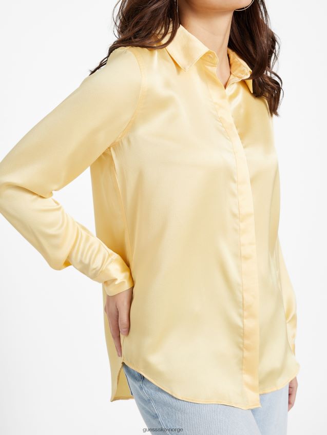 Guess ære sateng skjorte støvete soloppgang støvete soloppgang kvinner F0LJ807127