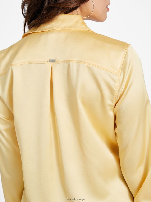 Guess ære sateng skjorte støvete soloppgang støvete soloppgang kvinner F0LJ807127