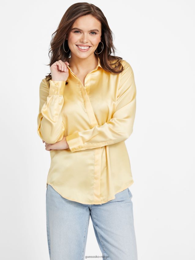 Guess ære sateng skjorte støvete soloppgang støvete soloppgang kvinner F0LJ807127