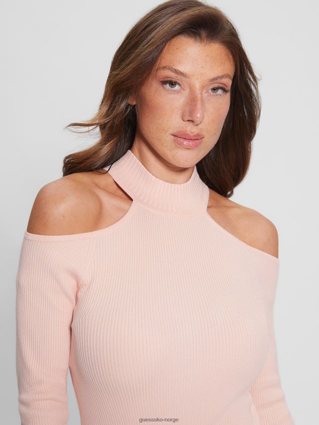Guess blush breeze eco milly cold-shoulder bodysuit rødme bris kvinner F0LJ809232