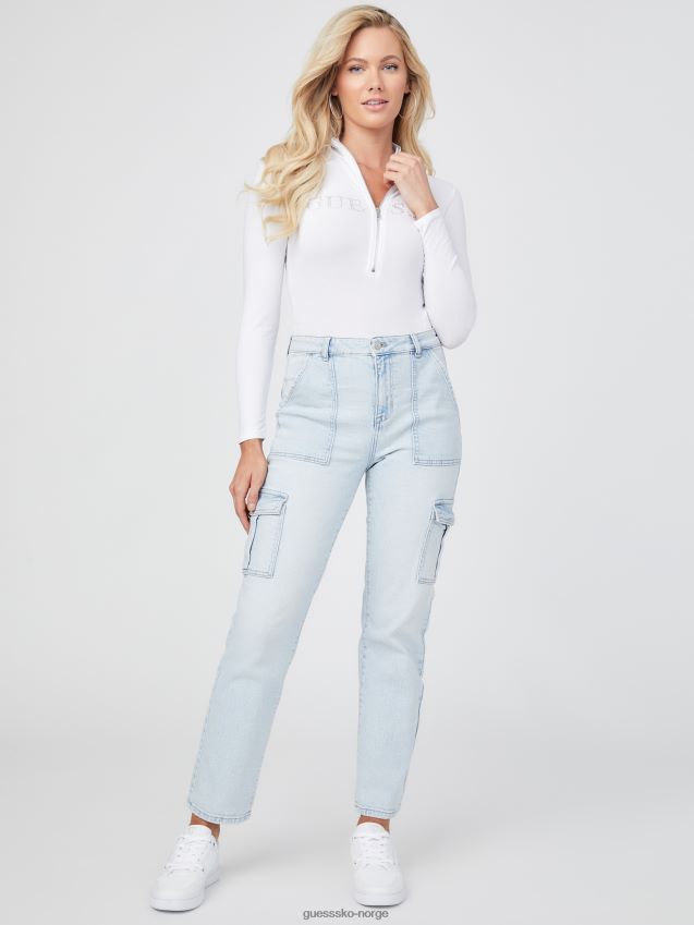 Guess eco elvia logo bodysuit ren hvit Ren hvit kvinner F0LJ806929