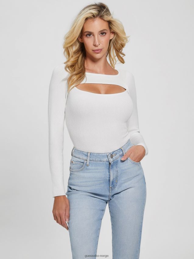 Guess eco liv cutout body due hvit due hvit kvinner F0LJ809615