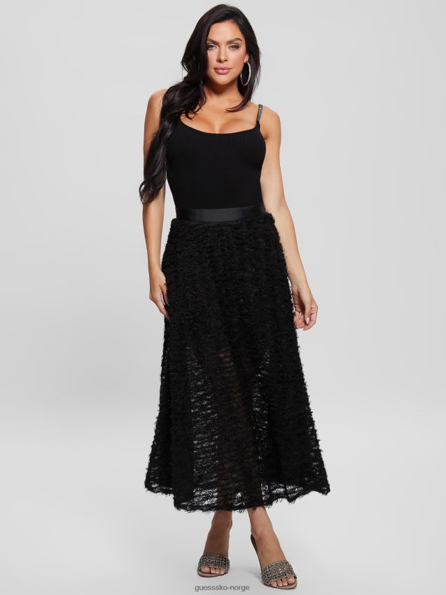 Guess eco nevia rhinestone stropp body jet black kulsvart kvinner F0LJ809225