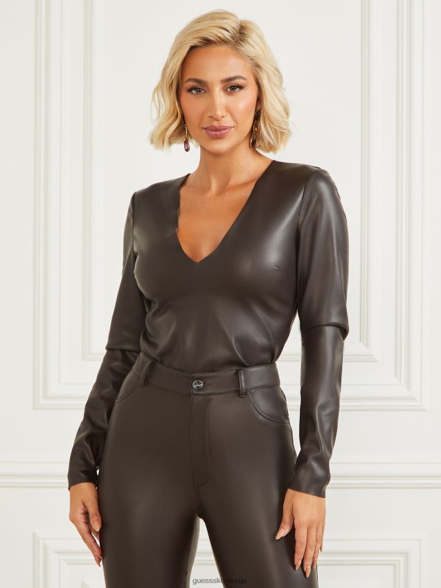 Guess foxton bodysuit mørk stekt mørk stek kvinner F0LJ809133