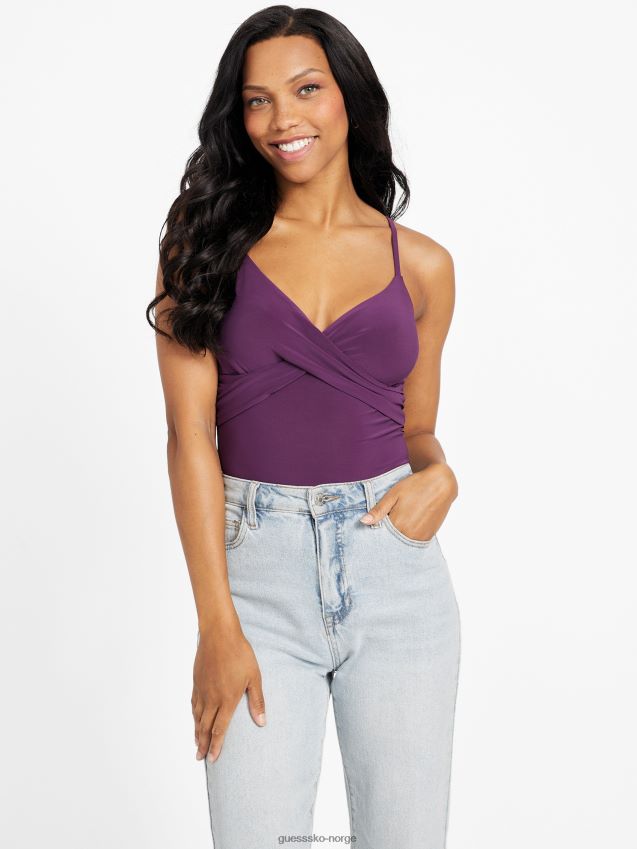 Guess gil floral bodysuit druevin drue vin kvinner F0LJ807289