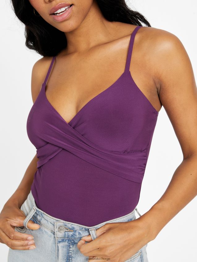 Guess gil floral bodysuit druevin drue vin kvinner F0LJ807289