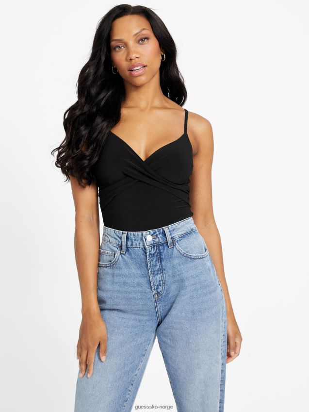 Guess jet black gil floral bodysuit kulsvart kvinner F0LJ807167