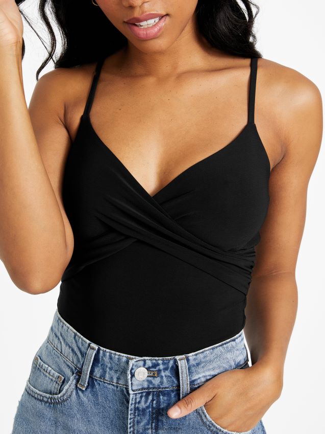 Guess jet black gil floral bodysuit kulsvart kvinner F0LJ807167