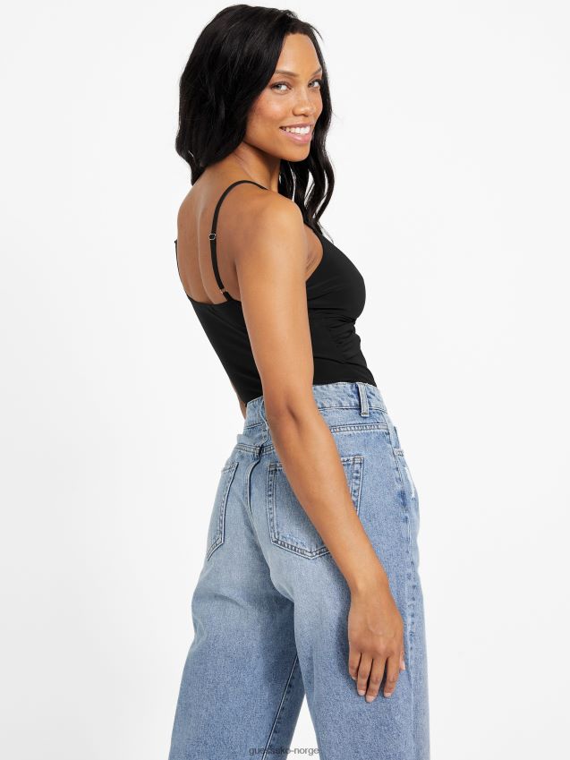 Guess jet black gil floral bodysuit kulsvart kvinner F0LJ807167