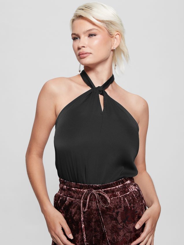 Guess jet black øko lyng grime bodysuit kulsvart kvinner F0LJ809329