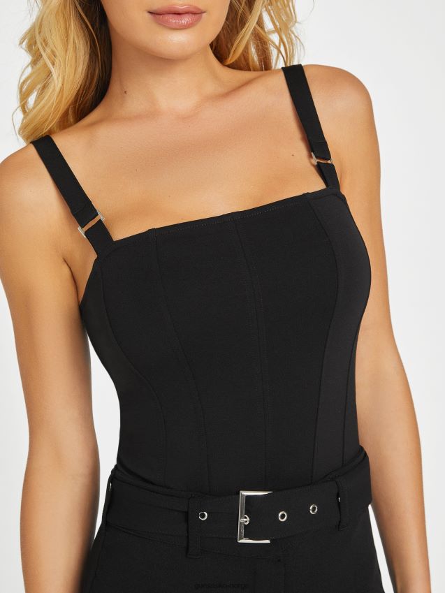 Guess jet black tahira ermeløs body kulsvart kvinner F0LJ806957