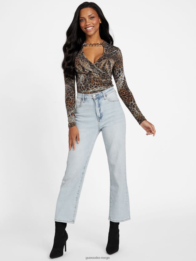 Guess lannah bodysuit leopard jacquard multi leopard jacquard multi kvinner F0LJ806986