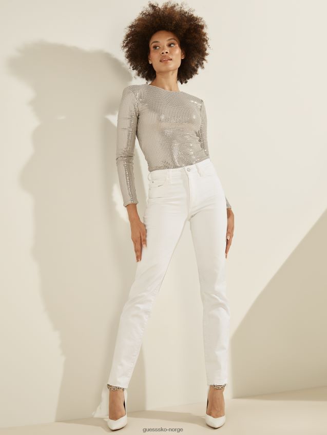 Guess ludovica paljett bodysuit sølv paljetter combo sølv paljetter combo kvinner F0LJ809198