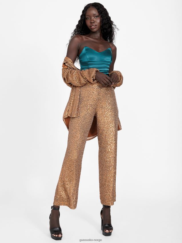 Guess madelina plissert body kongelig blågrønn kongelig blågrønn kvinner F0LJ807280