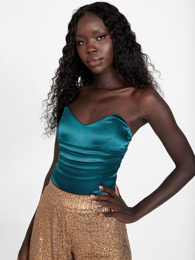 Guess madelina plissert body kongelig blågrønn kongelig blågrønn kvinner F0LJ807280