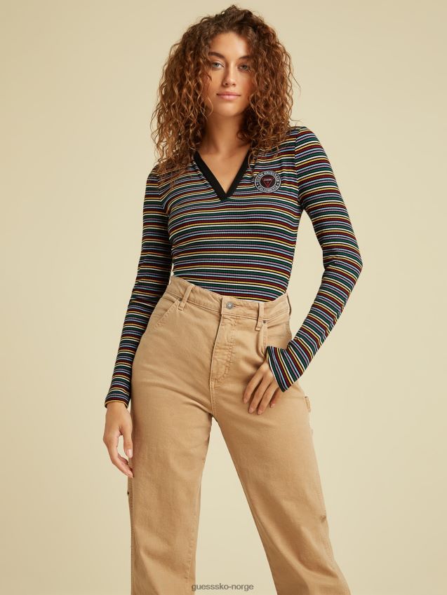 Guess rød stripet body rød kvinner F0LJ806452