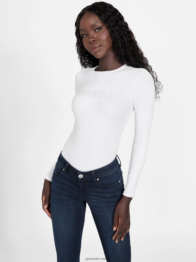 Guess ren hvit øko jalila bodysuit Ren hvit kvinner F0LJ807093