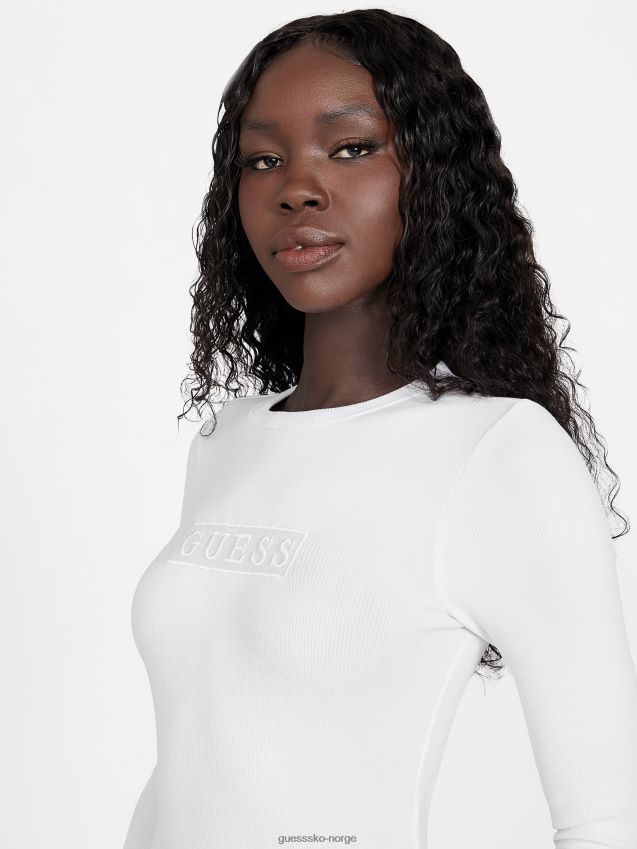 Guess ren hvit øko jalila bodysuit Ren hvit kvinner F0LJ807093